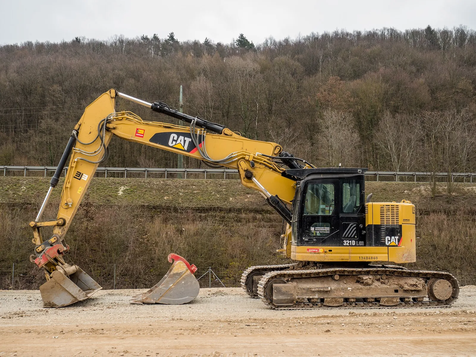 Caterpillar excavator on a job site
