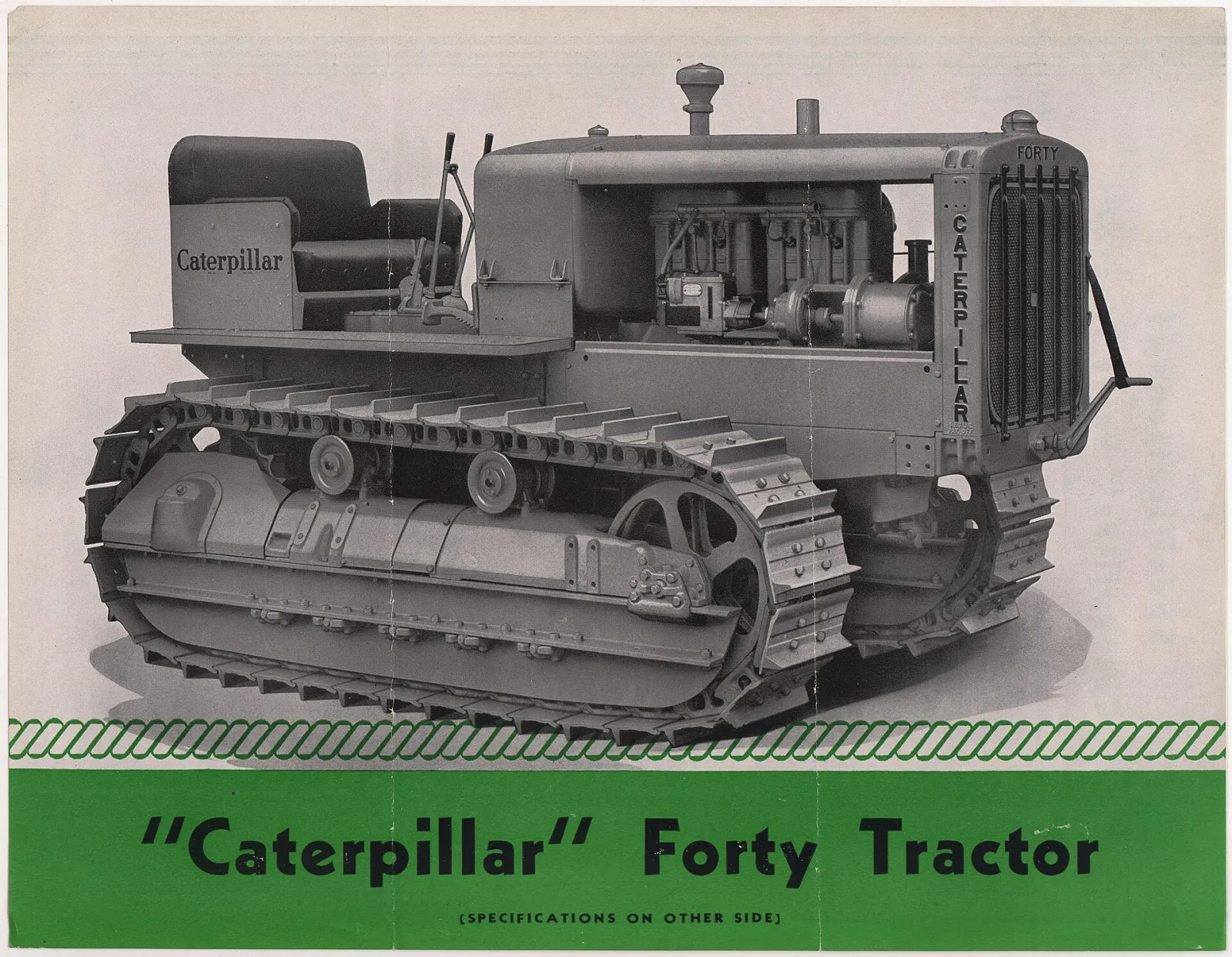 Vintage advertisement for the Caterpillar Forty tractor