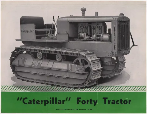 Vintage advertisement for the Caterpillar Forty tractor