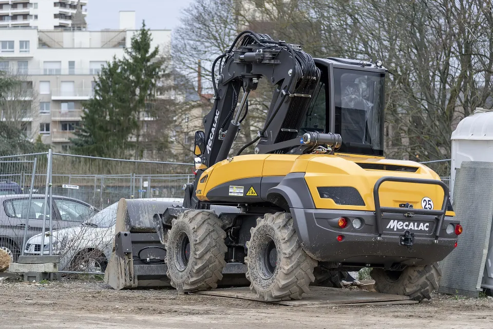 Mecalac wheeled excavator