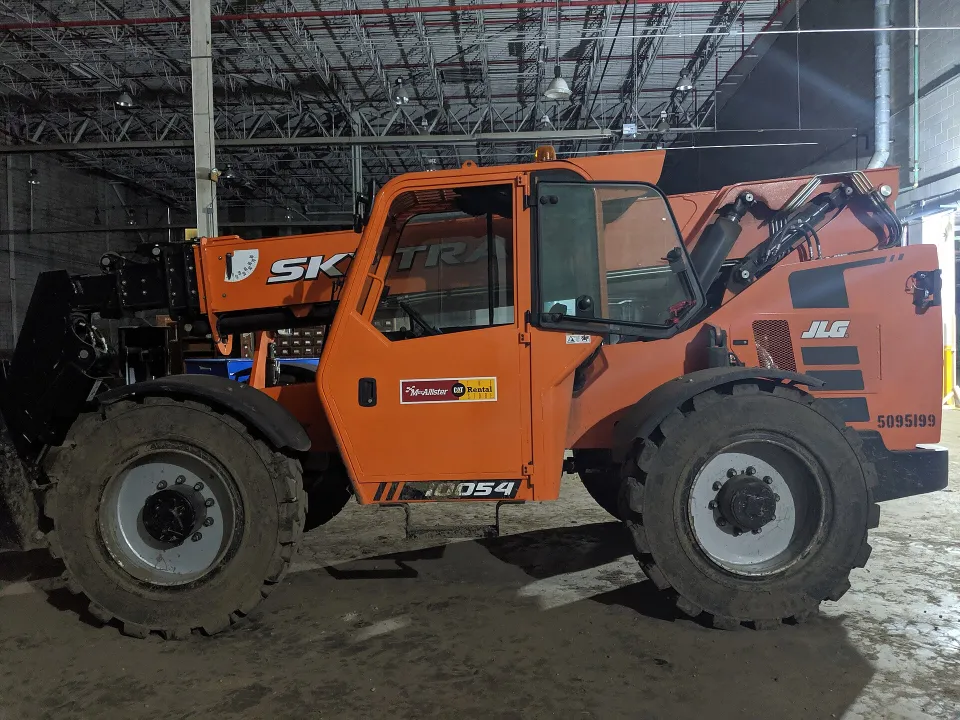 Telehandler on a job site