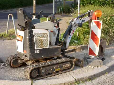Bobcat machine similar to the Bobcat E10e (related model may be pictured)