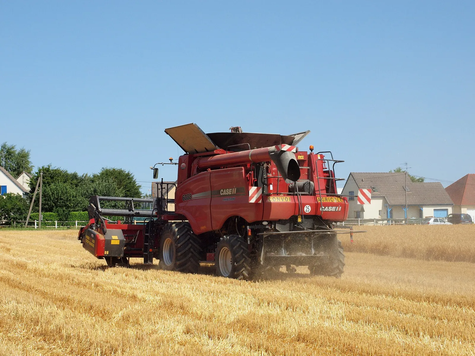 Case IH Axial-Flow combine harvesting barley