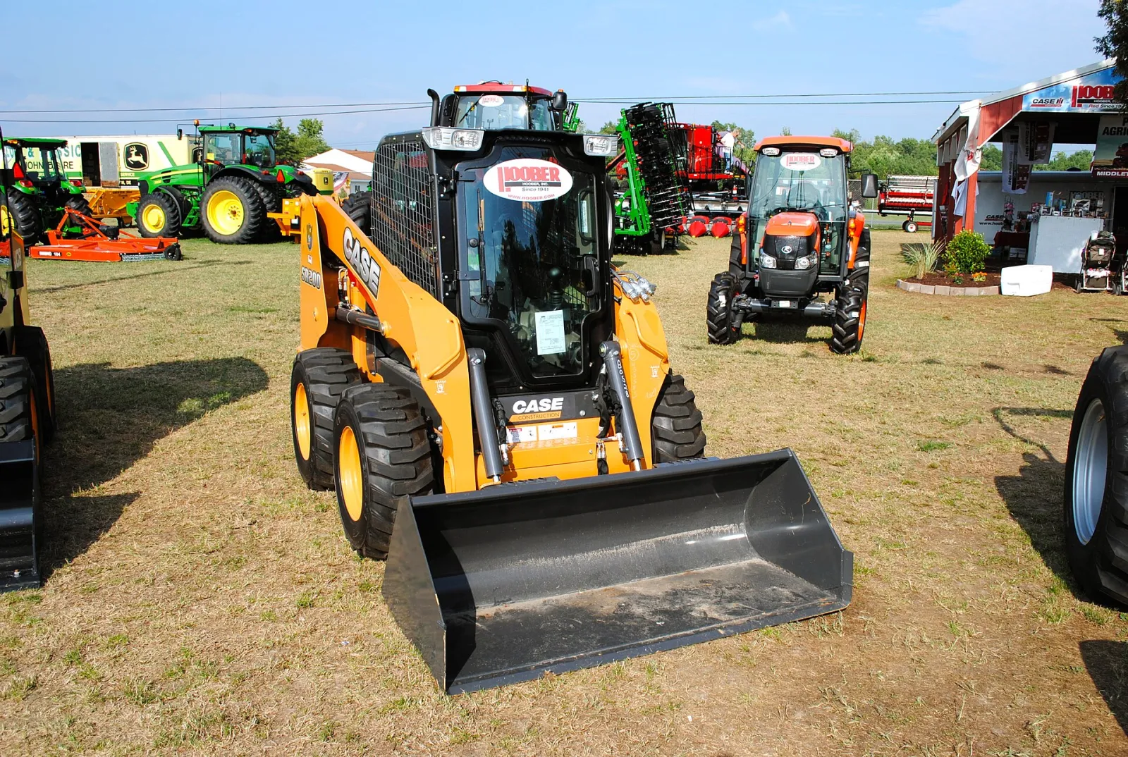 Case skid-steer loader on display