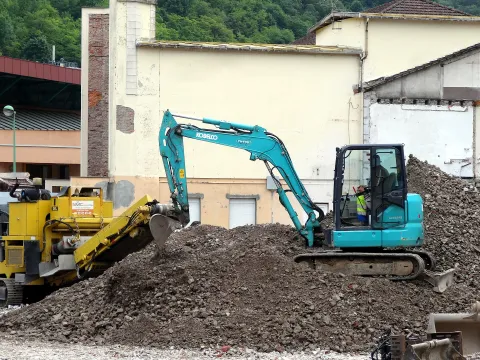 Kobelco compact excavator