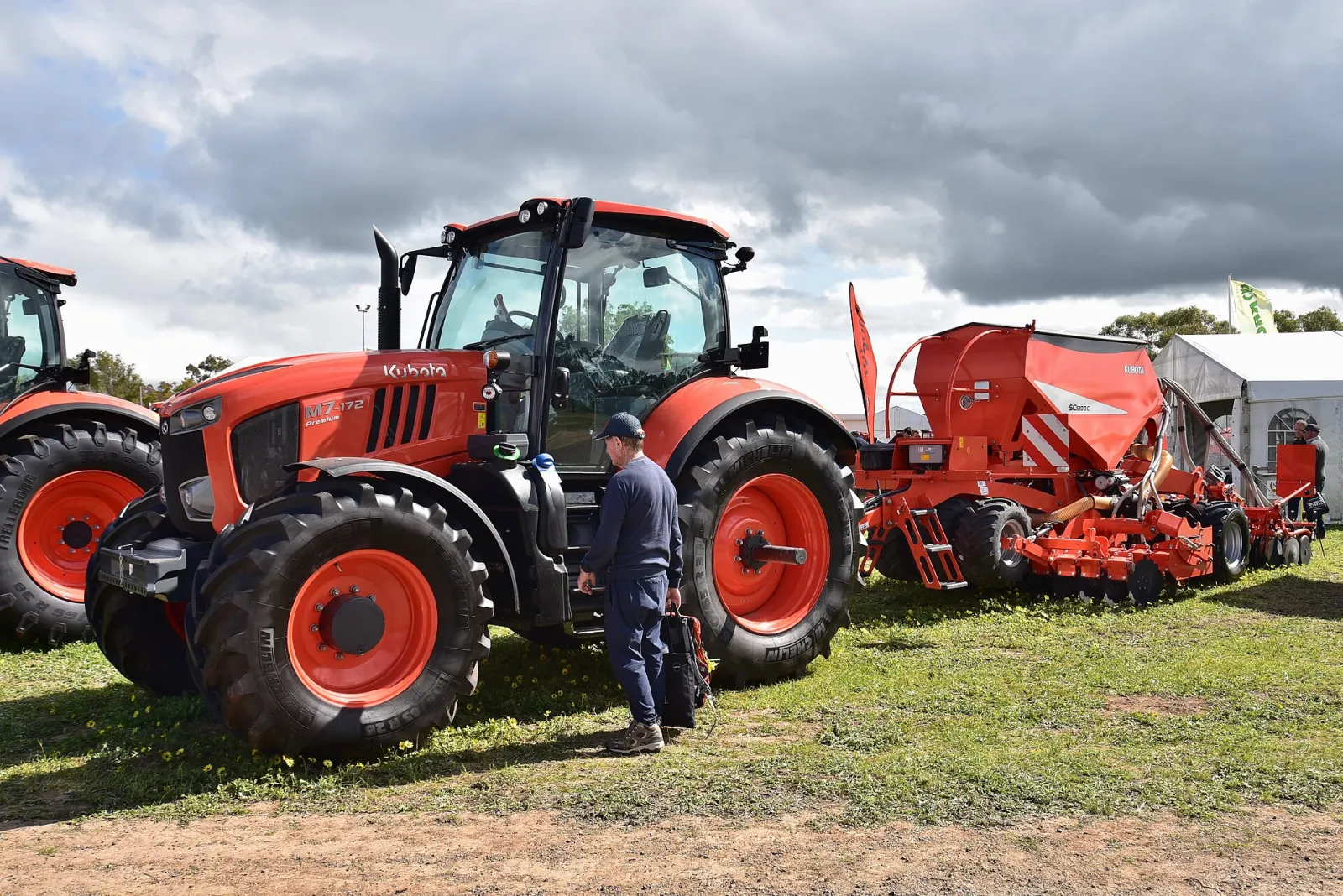 Kubota M7 tractor at field days