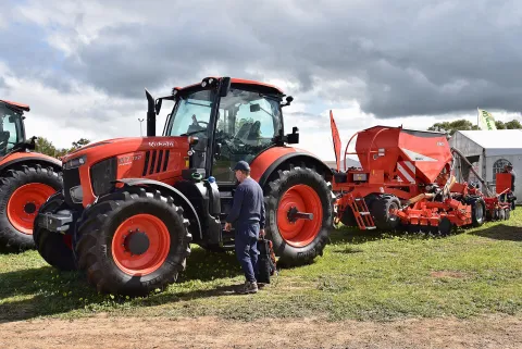 Kubota M7 tractor at field days