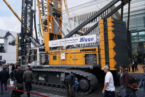 Liebherr LR 1300 crawler crane at Bauma