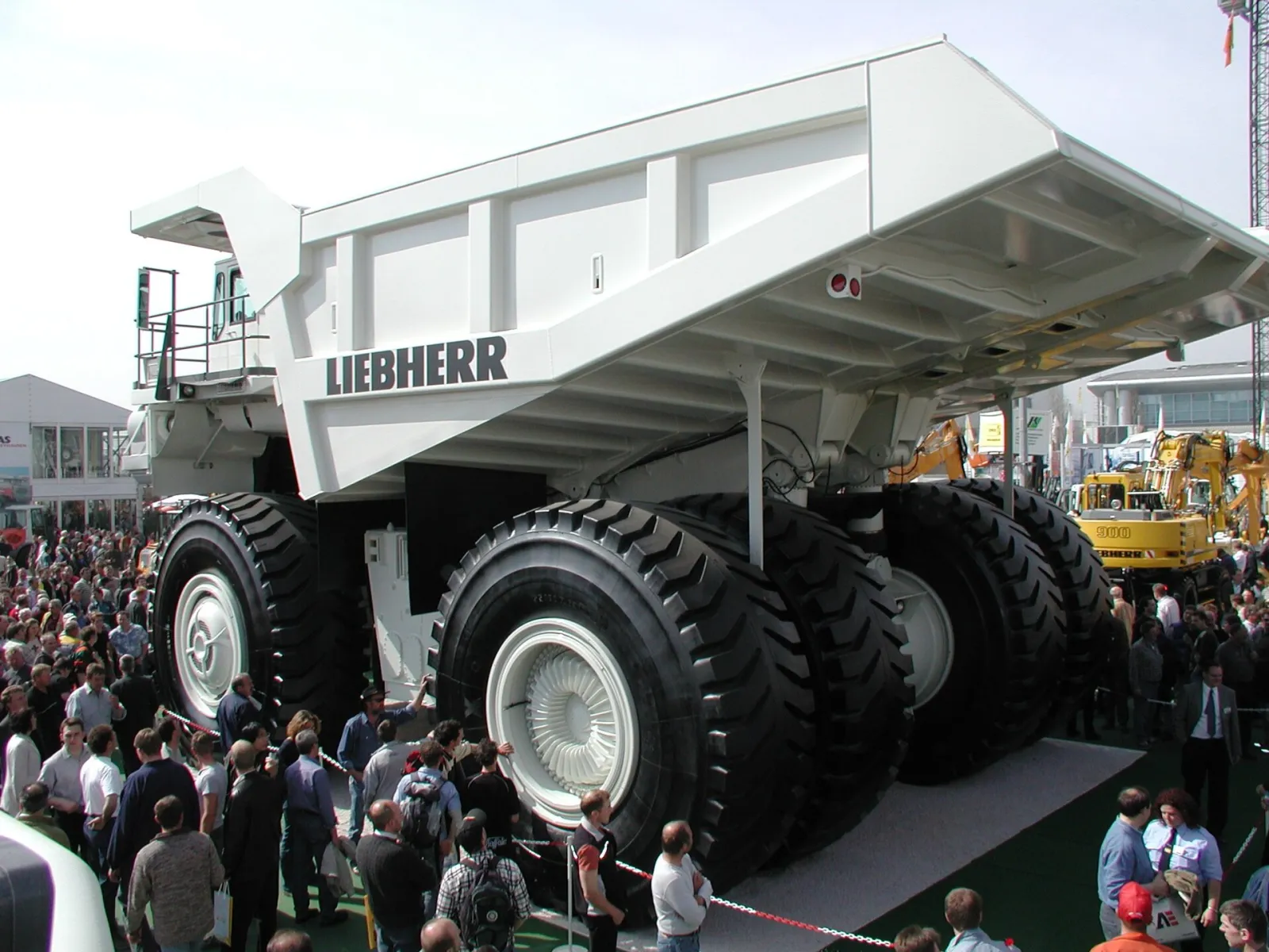 Liebherr mining truck displayed at Bauma