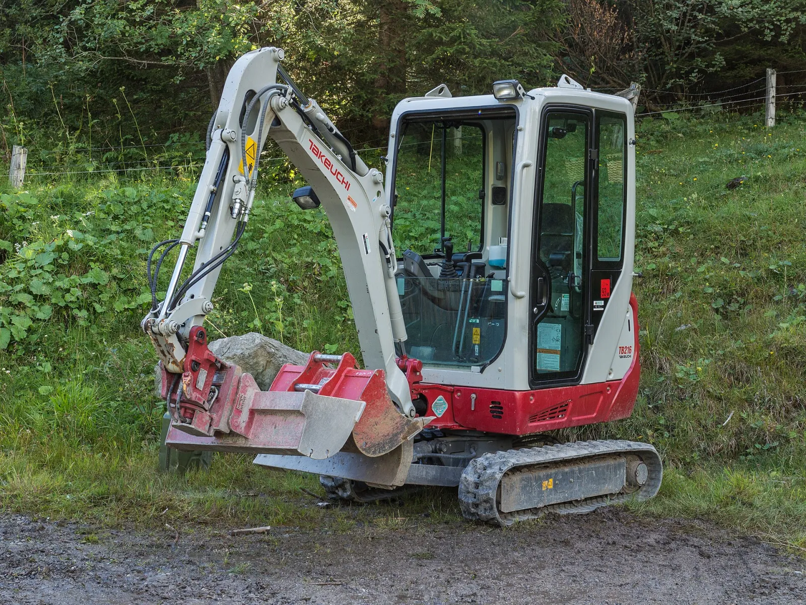 Takeuchi machine similar to the Takeuchi TB216 (related model may be pictured)