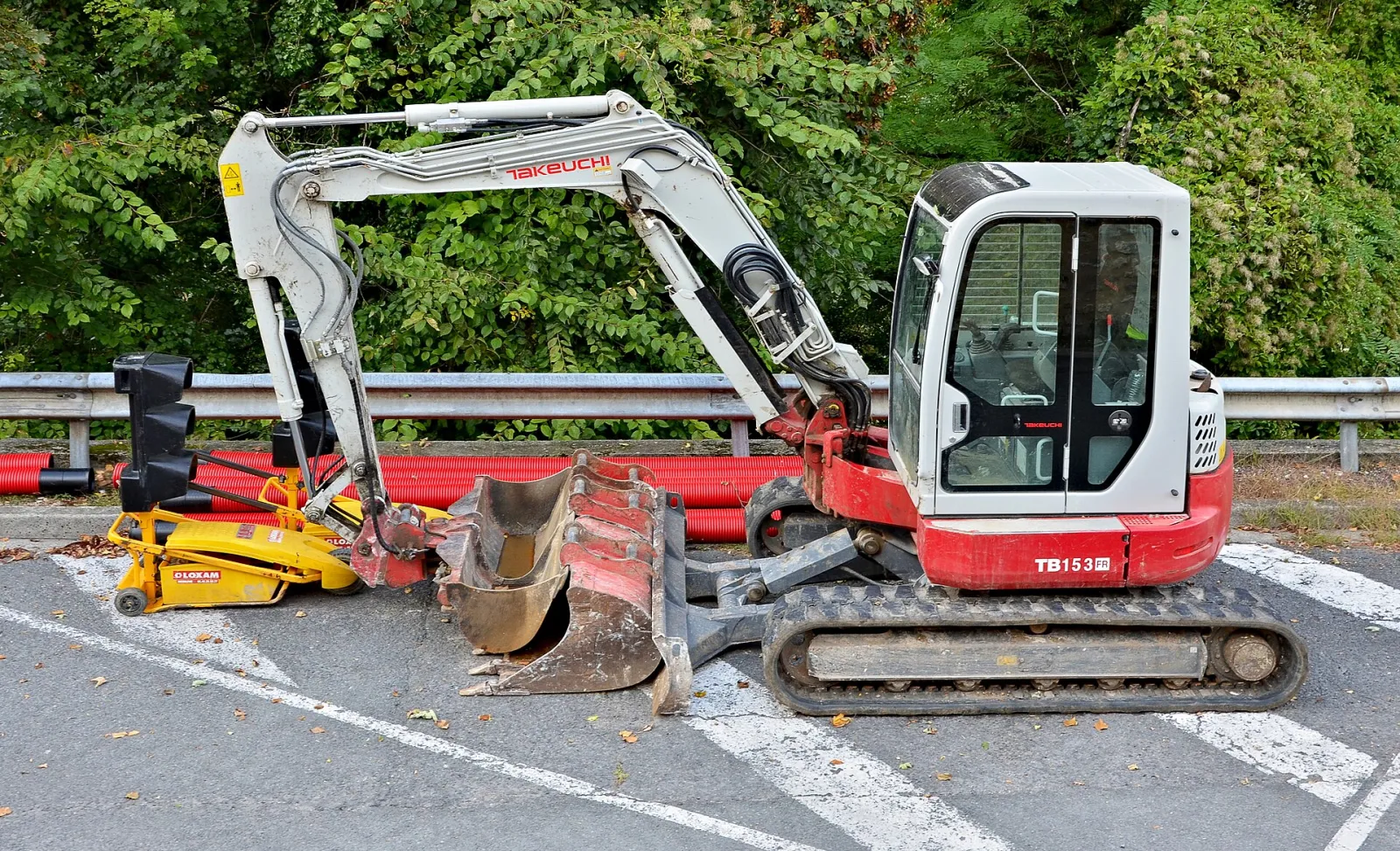 Takeuchi compact excavator (TB153 pictured)