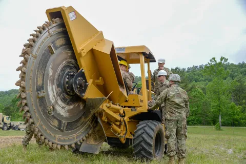 Vermeer RT950 ride-on trencher (larger sibling of the RTX750)