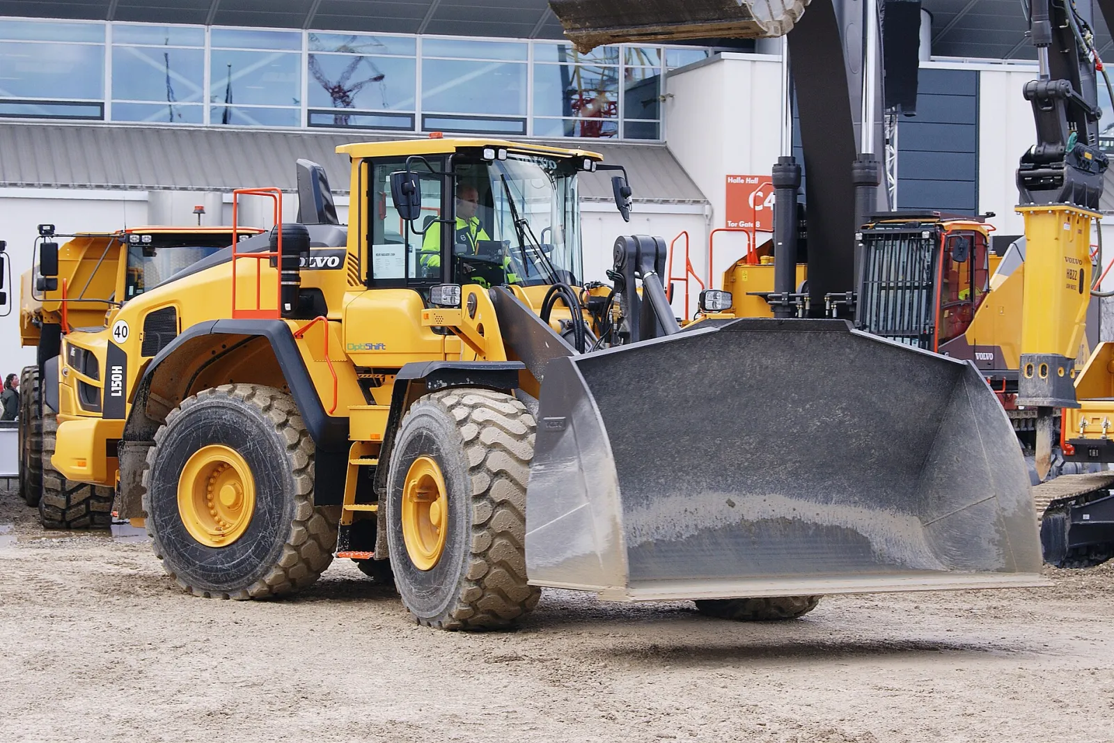 Volvo H-series wheel loader on display at Bauma