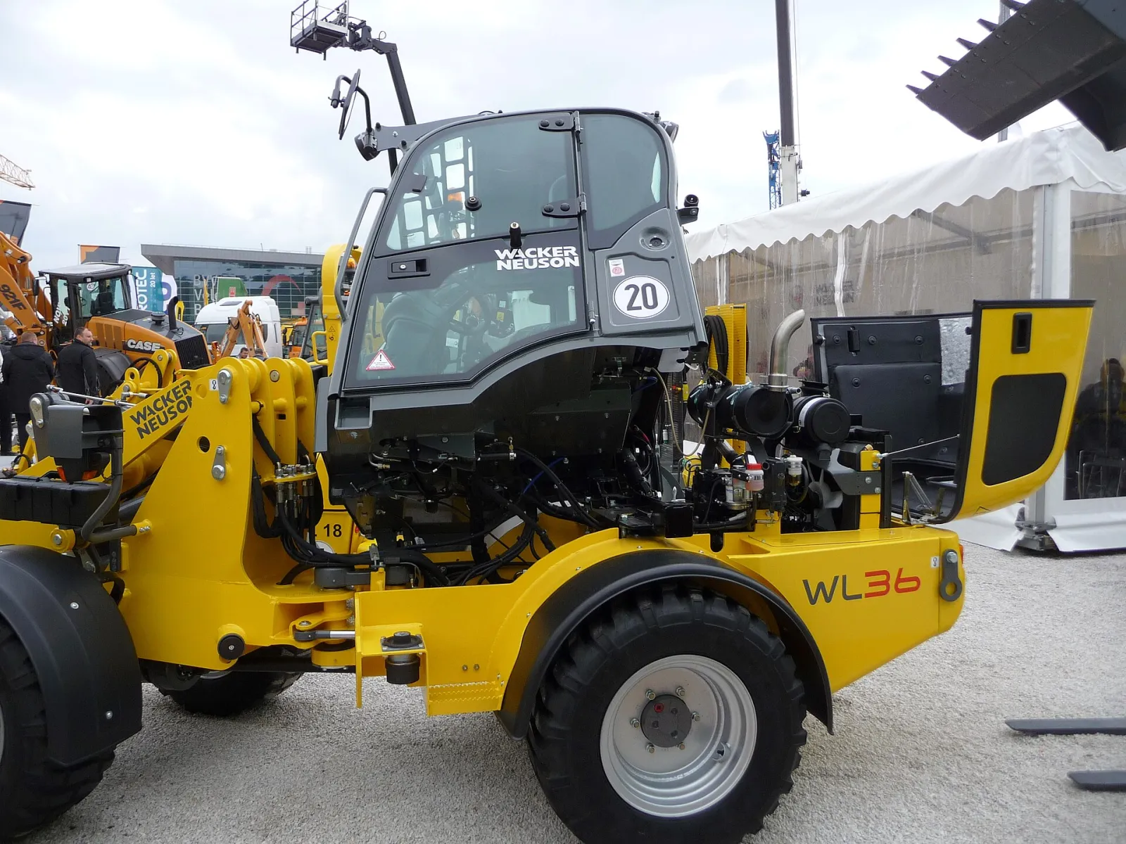 Wacker Neuson compact wheel loader on display